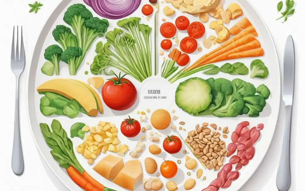 Простой гайд по порционной тарелке: баланс белков углеводов и овощей